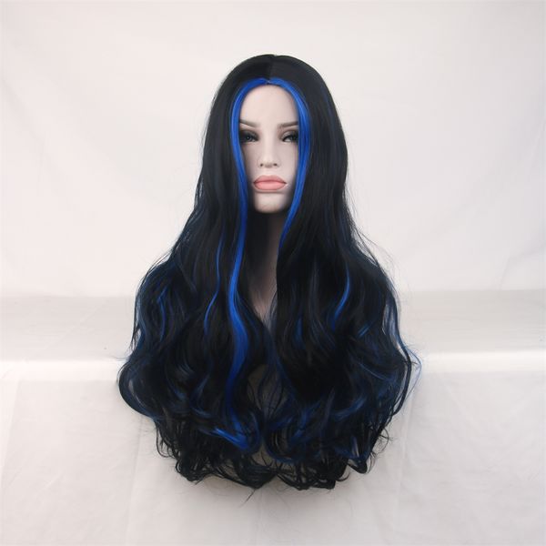 black blue mix wigs long party synthetic hair woodfestival wavy wig for women cosplay middle hairline
black blue mix wigs long party synthetic hair woodfestival wavy wig for women cosplay middle hairline