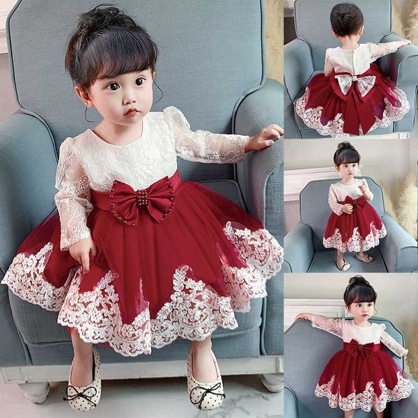 girl's dresses plbbfz long sleeve bowknot dress newborn 1 year baptism birthday evening baby children's dresses party wedding kids, Red;yellow
girl's dresses plbbfz long sleeve bowknot dress newborn 1 year baptism birthday evening baby children's dresses party wedding kids, Red;yellow