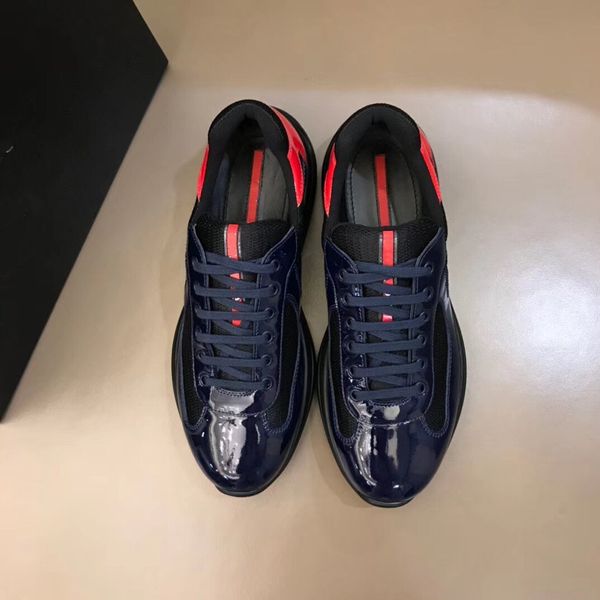 perfect desiger homme americas cup sneakers shoes men's casual walking rubber sole men's sports mesh fabric & patent leather coupl, Black
perfect desiger homme americas cup sneakers shoes men's casual walking rubber sole men's sports mesh fabric & patent leather coupl, Black