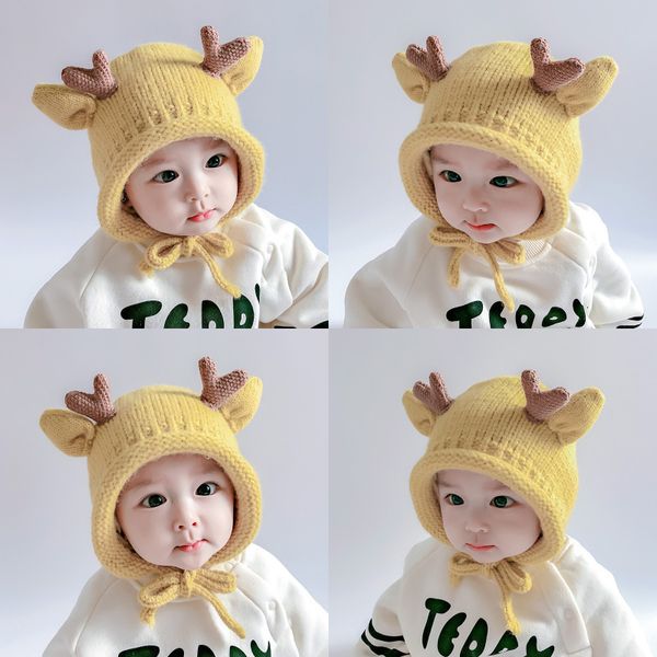caps hats cute antlers baby hat 5m-5 years baby kids wool hat with lace winter warm baby ears protector windproof baby accessories 230328, Yellow
caps hats cute antlers baby hat 5m-5 years baby kids wool hat with lace winter warm baby ears protector windproof baby accessories 230328, Yellow