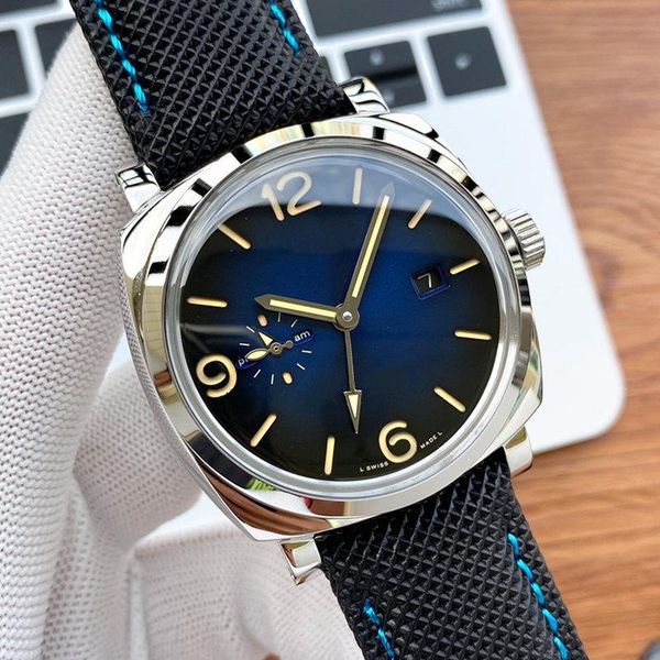 0 0 pam 0945 mens automatic watches 45mm dial blue color seagull 2555 mechanical leather belt aisi 316l fine steel luminous, Slivery;brown 
0 0 pam 0945 mens automatic watches 45mm dial blue color seagull 2555 mechanical leather belt aisi 316l fine steel luminous, Slivery;brown