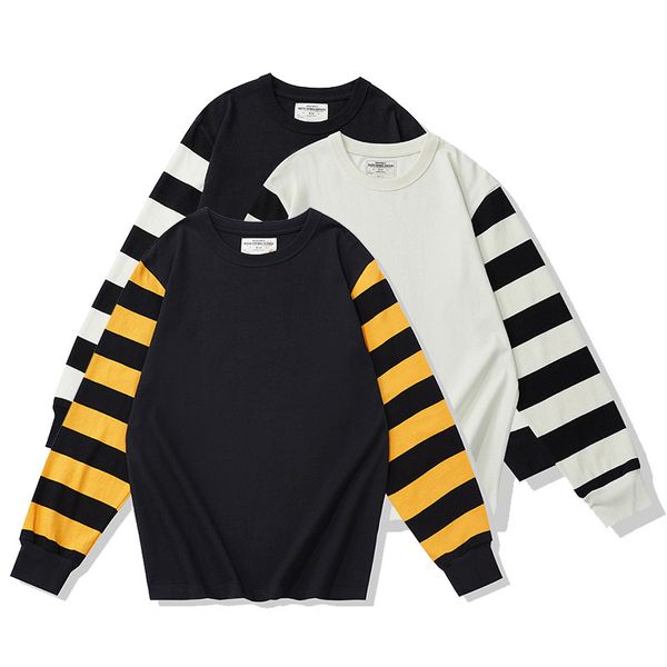 women s t shirt 280g heavyweight dual yarn cotton spring fall fashion zebra stripe t shirt men s long sleeve casual loose tee premium basic, White
women s t shirt 280g heavyweight dual yarn cotton spring fall fashion zebra stripe t shirt men s long sleeve casual loose tee premium basic, White