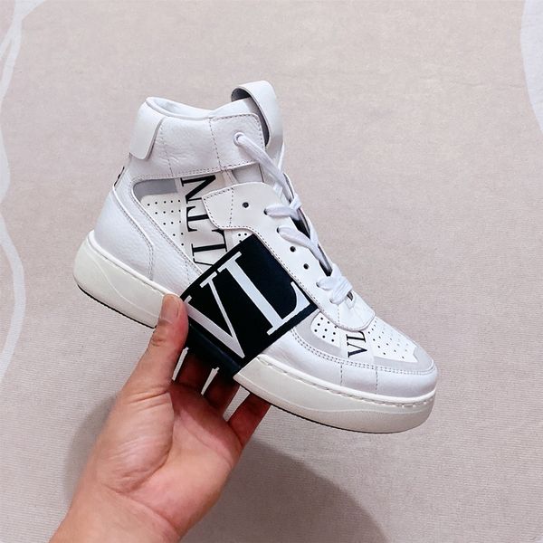 luxury design leather high sneakers trend casual comfortable hundred match men's and women's shoes lace-up fashion color matching, Black
luxury design leather high sneakers trend casual comfortable hundred match men's and women's shoes lace-up fashion color matching, Black