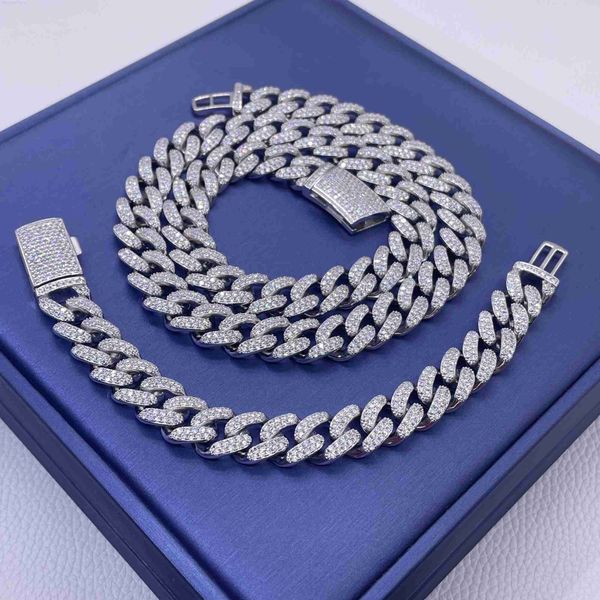 moissanite jewelry hip hop 14mm 925 sterling silver two rows vvs cuban chain mens necklaces
moissanite jewelry hip hop 14mm 925 sterling silver two rows vvs cuban chain mens necklaces