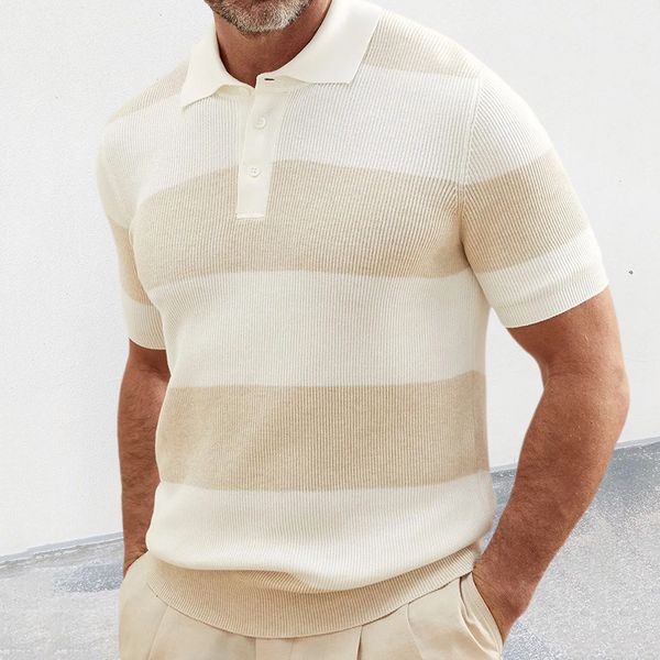 mens polos summer t shirt fashion stitch striped polo men formal single breasted slim s short sleeve lapel pullover 230328, White;black
mens polos summer t shirt fashion stitch striped polo men formal single breasted slim s short sleeve lapel pullover 230328, White;black