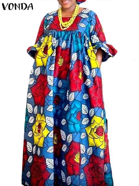 plus size dresses size 5xl vonda bohemian summer dress women pleated sundress flare sleeve floral printed long vestido casual party robe 230, Black
plus size dresses size 5xl vonda bohemian summer dress women pleated sundress flare sleeve floral printed long vestido casual party robe 230, Black