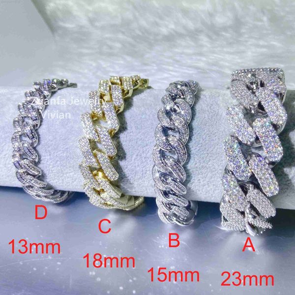 13mm 15mm 18mm 23mm hip hop jewelry men women iced out fully moissanite diamond 925 silver gemstone bracelet
13mm 15mm 18mm 23mm hip hop jewelry men women iced out fully moissanite diamond 925 silver gemstone bracelet