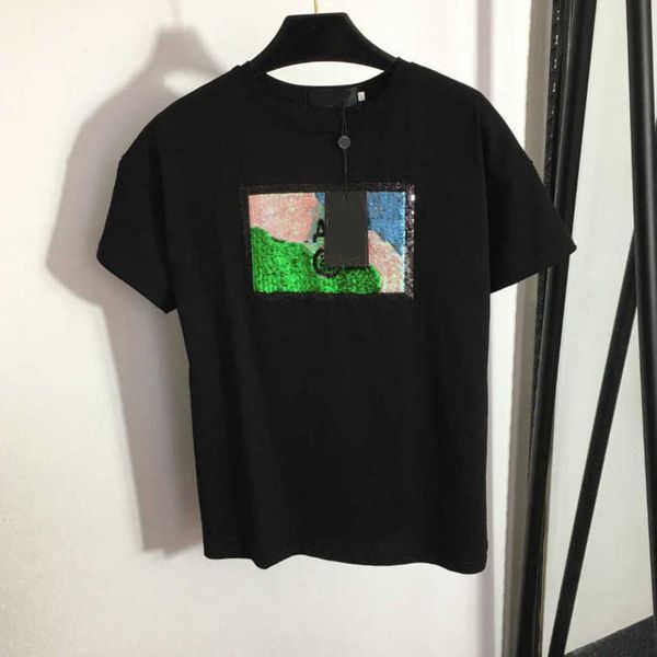 23ss tee womens t-shirt designer clothes women round neck pure cotton brand logo sequin monogram cotton short sleeve t-shirt women clothes, White
23ss tee womens t-shirt designer clothes women round neck pure cotton brand logo sequin monogram cotton short sleeve t-shirt women clothes, White