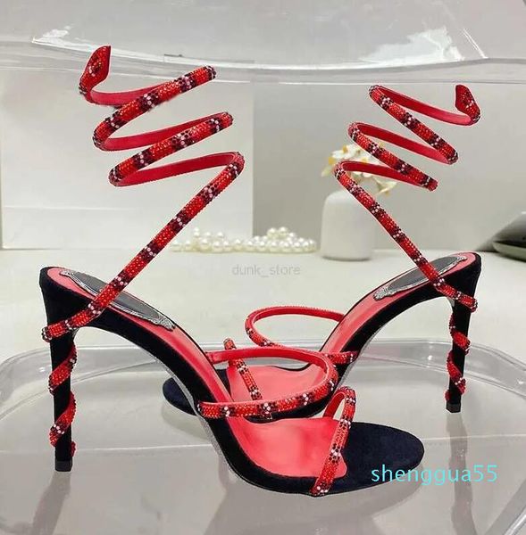 stiletto heel sandals for womens shoe rene caovilla cleo crystal studded snake strass shoes ankle wraparound fashion 9.5cm 994, Black
stiletto heel sandals for womens shoe rene caovilla cleo crystal studded snake strass shoes ankle wraparound fashion 9.5cm 994, Black