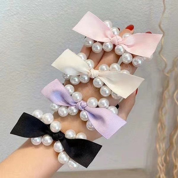 woman girls pearl bowknot hair rope tie fashion elastic hair bands ponytail scrunchies rubber band kids hair accessories, Slivery;white
woman girls pearl bowknot hair rope tie fashion elastic hair bands ponytail scrunchies rubber band kids hair accessories, Slivery;white