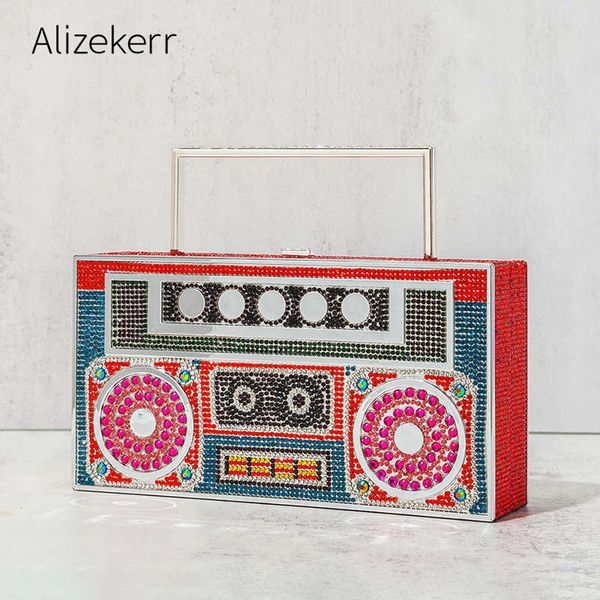 evening bag women's crystal radio clutch bag for wedding party bridal metal hand
evening bag women's crystal radio clutch bag for wedding party bridal metal hand