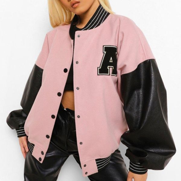 women's jackets european and american english alphabet towel embroidered jackets coats women's street retro baseball uniform jacke, Black;brown
women's jackets european and american english alphabet towel embroidered jackets coats women's street retro baseball uniform jacke, Black;brown