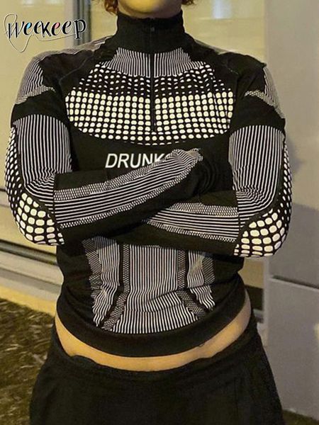 women s t shirt weekeep y2k techwear crop patchwork long sleeve casual t shirts street style basic zipper turtleneck tee women clothes punk, White
women s t shirt weekeep y2k techwear crop patchwork long sleeve casual t shirts street style basic zipper turtleneck tee women clothes punk, White