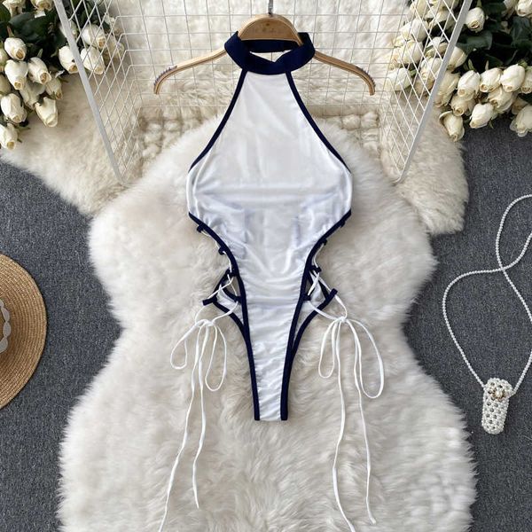 nxy women halter playsuits fashion drawstring lace up design transparent bodysuits slim hollow out summer rompers 230328, Black;white
nxy women halter playsuits fashion drawstring lace up design transparent bodysuits slim hollow out summer rompers 230328, Black;white