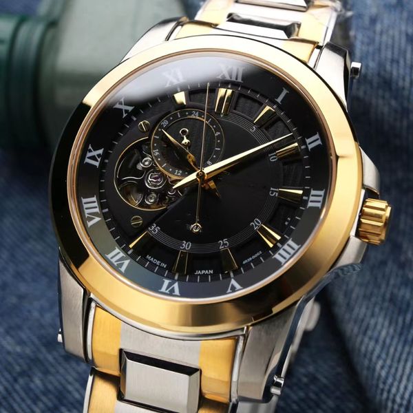men's automatic mechanical watch original movement sapphire mirror 30 meters waterproof exquisite beautiful luxury watch brand-name wat, Slivery;brown
men's automatic mechanical watch original movement sapphire mirror 30 meters waterproof exquisite beautiful luxury watch brand-name wat, Slivery;brown
