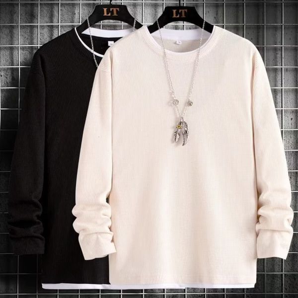 women s t shirt fake two pieces long sleeved sweater men s spring and autumn loose outer wear bottoming shirt inside the casual t shirt 230, White
women s t shirt fake two pieces long sleeved sweater men s spring and autumn loose outer wear bottoming shirt inside the casual t shirt 230, White