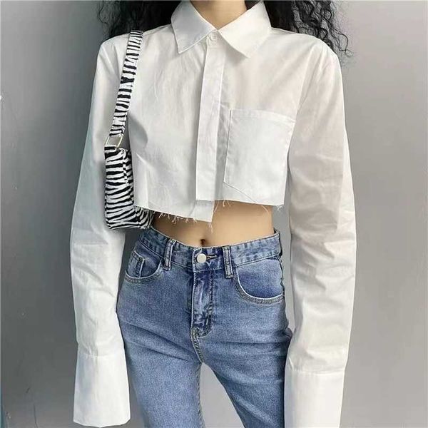 women's blouses shirts houzhou irregular cropped shirt women korean streetwear blouses casual lapel pocket patchwork long sleeve white
women's blouses shirts houzhou irregular cropped shirt women korean streetwear blouses casual lapel pocket patchwork long sleeve white