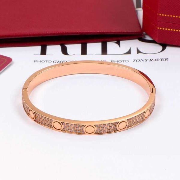 designer bracelet love bangle luxurious full diamond star buckle bracelet 18k titanium steel eternal couple handicraft women's colorles, Black
designer bracelet love bangle luxurious full diamond star buckle bracelet 18k titanium steel eternal couple handicraft women's colorles, Black