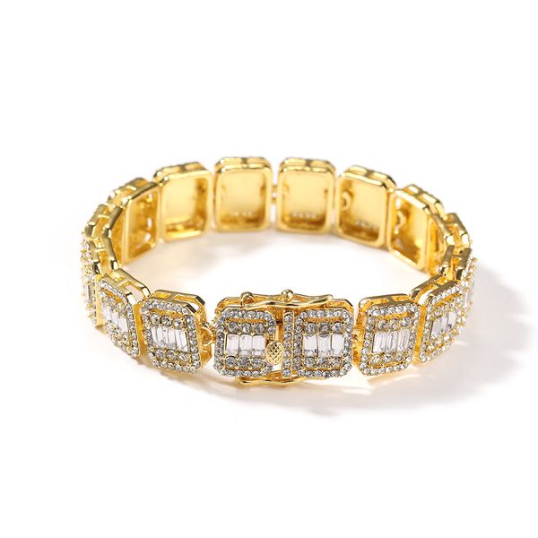 13mm iced out square tennis chain full cubic zircon 1 row diamond cuban link bracelet hip hop jewelry for men women, Black
13mm iced out square tennis chain full cubic zircon 1 row diamond cuban link bracelet hip hop jewelry for men women, Black