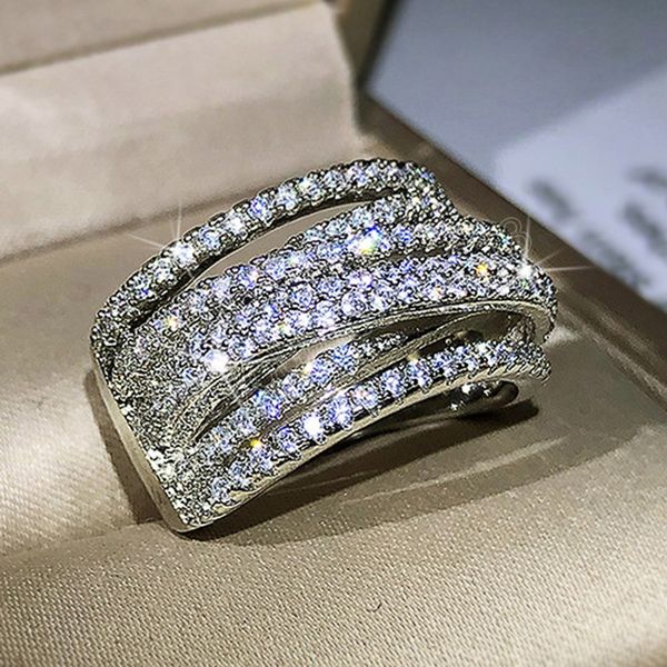 multi cross paved cz rings women silver color wedding bands accessories new fashion female ring jewelry
multi cross paved cz rings women silver color wedding bands accessories new fashion female ring jewelry