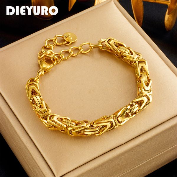 charm bracelets dieyuro 316l stainless steel gold color thick chain bracelet for women fashion nonfading bangles birthday jewelry gifts puls, Golden;silver
charm bracelets dieyuro 316l stainless steel gold color thick chain bracelet for women fashion nonfading bangles birthday jewelry gifts puls, Golden;silver