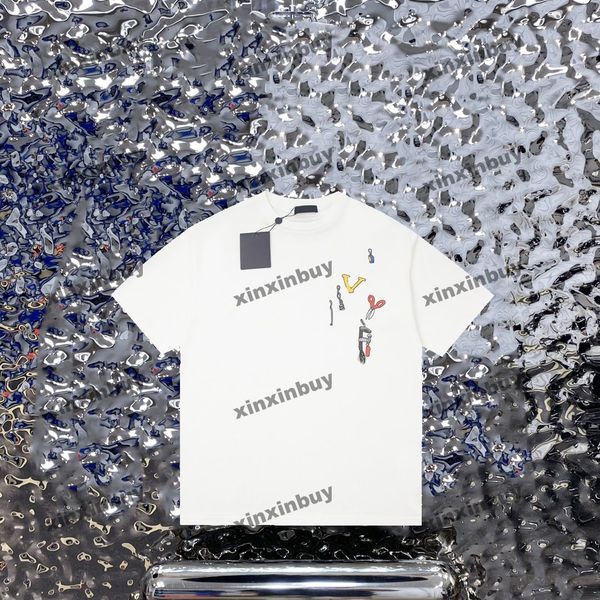 xinxinbuy men designer tee t shirt 23ss paris scissors tools print short sleeve cotton women black white blue gray khaki xs-l, Black;brown
xinxinbuy men designer tee t shirt 23ss paris scissors tools print short sleeve cotton women black white blue gray khaki xs-l, Black;brown