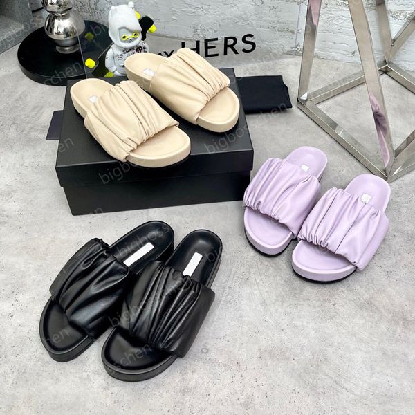 designer flip-flops ladies sandals jil fashion luxury flat bottom comfortable wrinkled sheepskin flip-flops 2023 summer outdoor one foot sti, Black
designer flip-flops ladies sandals jil fashion luxury flat bottom comfortable wrinkled sheepskin flip-flops 2023 summer outdoor one foot sti, Black