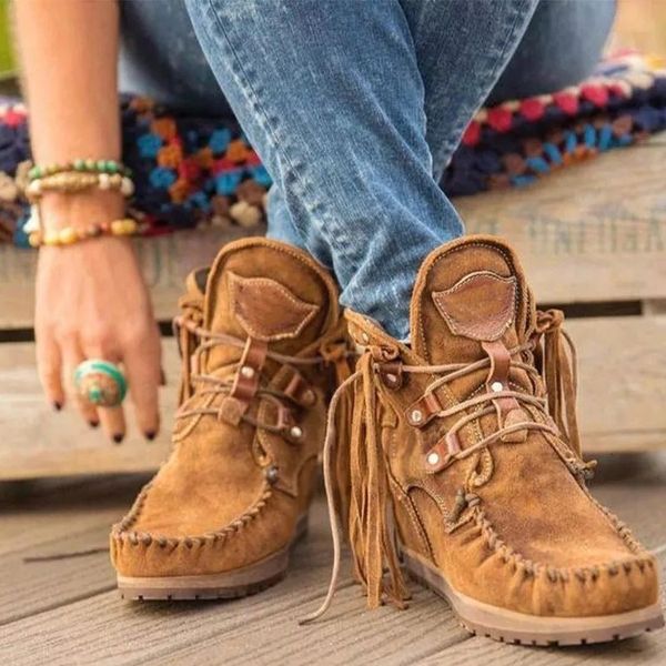 boots women suede retro ankle boots tassel boots lace-up flat shoes cowboy shoes short boots 230327, Black
boots women suede retro ankle boots tassel boots lace-up flat shoes cowboy shoes short boots 230327, Black
