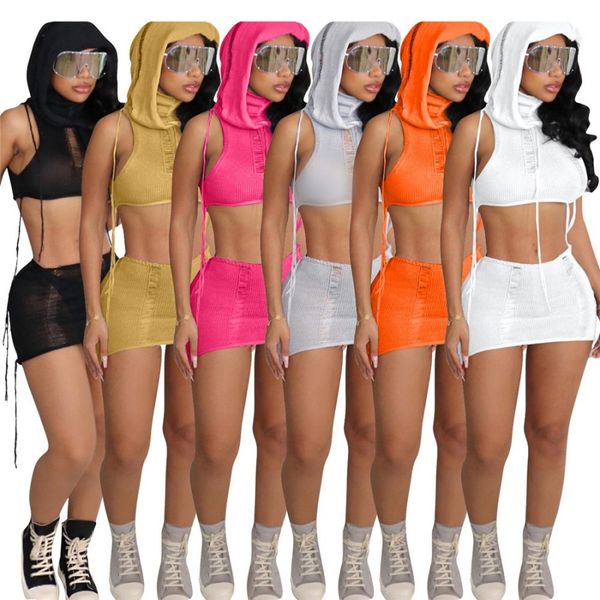 wholesale women knit crochet two pieces dress sets designer crop hoodie mini skirts beach suits luxury outfits skirt 9593, White
wholesale women knit crochet two pieces dress sets designer crop hoodie mini skirts beach suits luxury outfits skirt 9593, White