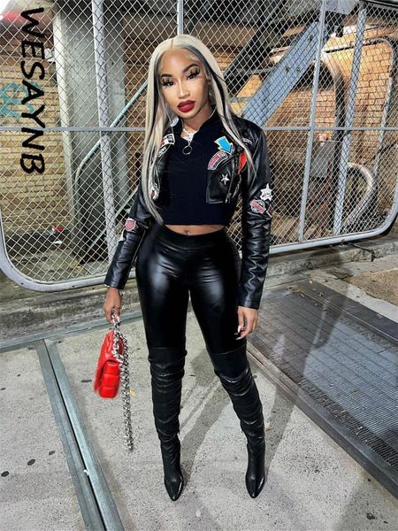 men's jackets jaket kulit pu musim gugur dingin untuk wanita mantel tren atasan crop cetak ramping merah muda hitam pakaian luar mode p, Black;brown
men's jackets jaket kulit pu musim gugur dingin untuk wanita mantel tren atasan crop cetak ramping merah muda hitam pakaian luar mode p, Black;brown
