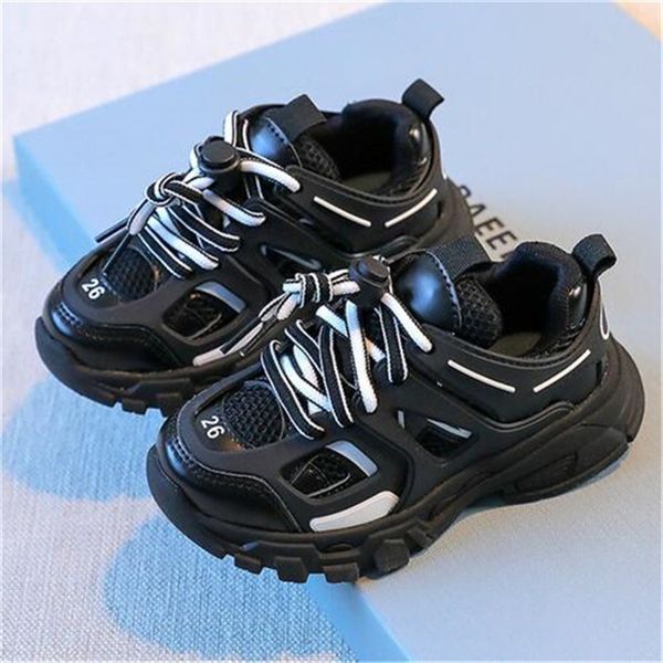 

Fashion luxury Spring autumn children's shoes boys girls designer sports shoes breathable teenagers casual sneakers Outdoor athletic shoe, Black