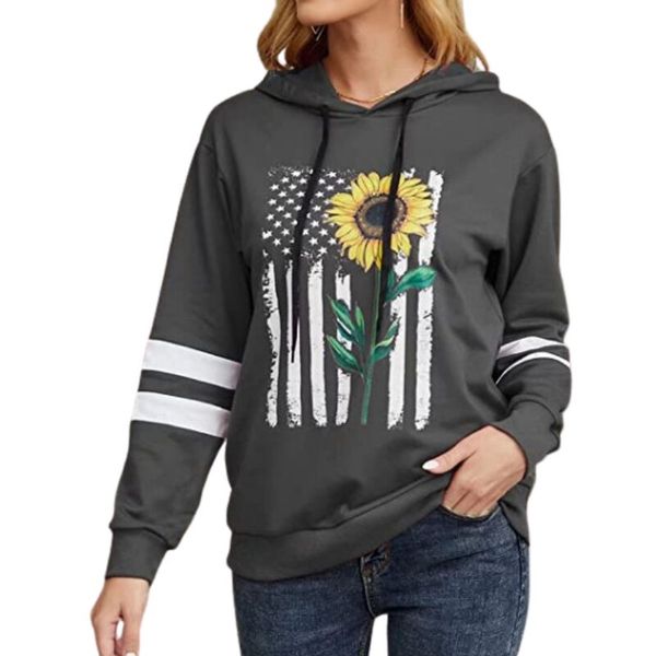 european and american hoodie women's sweatshirt lightweight drawstring sunflower print spring autumn pullover r sweatshirt, Black
european and american hoodie women's sweatshirt lightweight drawstring sunflower print spring autumn pullover r sweatshirt, Black