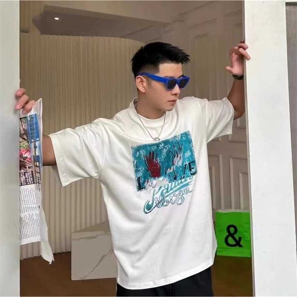 correct high version lo * luo jia 23ss new comic two hand letter print casual short sleeve t-shirt for men and women, Black
correct high version lo * luo jia 23ss new comic two hand letter print casual short sleeve t-shirt for men and women, Black