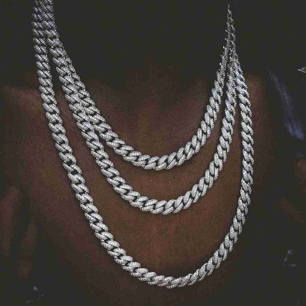 10mm full cz diamond iced out cuban link chain luxury gold plated brass zircon hip hop jewelry necklace for men women, Silver
10mm full cz diamond iced out cuban link chain luxury gold plated brass zircon hip hop jewelry necklace for men women, Silver