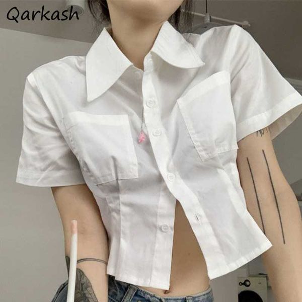 women's blouses shirts white shirts for women crop summer basic slim fit ulzzang style fashion classic students short-sleeve newly che
women's blouses shirts white shirts for women crop summer basic slim fit ulzzang style fashion classic students short-sleeve newly che