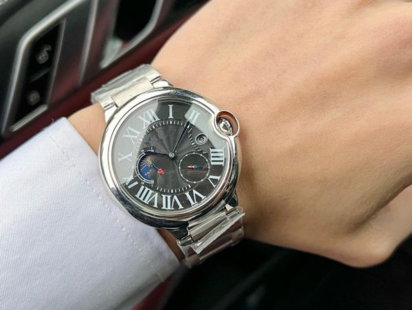men's watch 42mm fully automatic mechanical movement stainless steel band 316 precision steel case mineral high strength mirror face me, Slivery;brown
men's watch 42mm fully automatic mechanical movement stainless steel band 316 precision steel case mineral high strength mirror face me, Slivery;brown