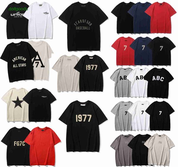 fos short sleeve fear god double thread ess new chest letter press glue fg high street men's and women's t-shirt, White;black
fos short sleeve fear god double thread ess new chest letter press glue fg high street men's and women's t-shirt, White;black