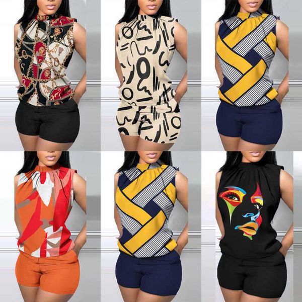 wholesale designer casual women clothestracksuits 8 colors two piece outfits fashion leisure sleeveless printed shorts suits for female, Gray
wholesale designer casual women clothestracksuits 8 colors two piece outfits fashion leisure sleeveless printed shorts suits for female, Gray