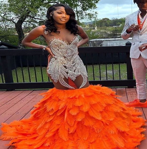 2023 arabic aso ebi orange mermaid prom dresses beaded crystals lace evening formal party second reception birthday engagement gowns dress r, Black
2023 arabic aso ebi orange mermaid prom dresses beaded crystals lace evening formal party second reception birthday engagement gowns dress r, Black