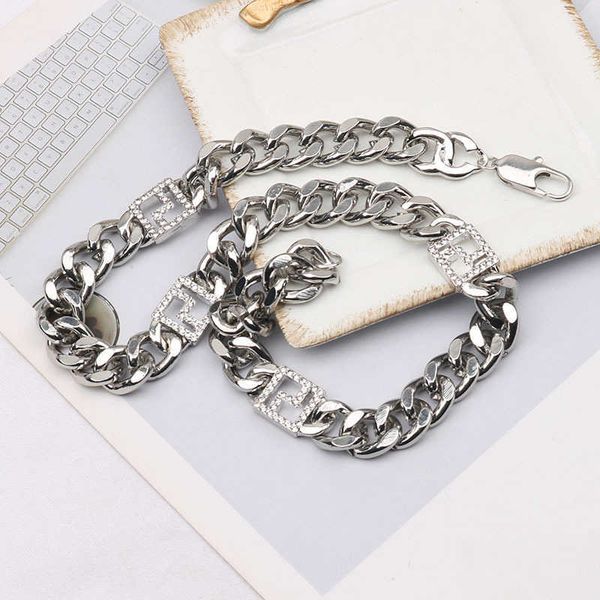 2023 designer new finn's /f's thick necklace ins punk gold plated cuban chain necklace women's personalized neck chain, Black
2023 designer new finn's /f's thick necklace ins punk gold plated cuban chain necklace women's personalized neck chain, Black