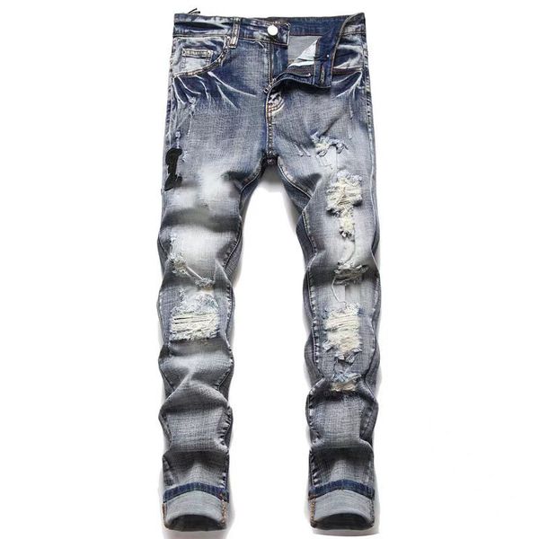 mens designer jeans pants for western ripped jeans hip-hop high street fashion brand cycling motorcycle embroidery close-fitting slim pencil, Blue
mens designer jeans pants for western ripped jeans hip-hop high street fashion brand cycling motorcycle embroidery close-fitting slim pencil, Blue