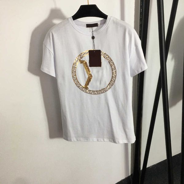 23ss tee womens t-shirt designer clothes women round neck pure cotton chest sequin monogram embroidery cotton short sleeve t-shirt women cl, White
23ss tee womens t-shirt designer clothes women round neck pure cotton chest sequin monogram embroidery cotton short sleeve t-shirt women cl, White