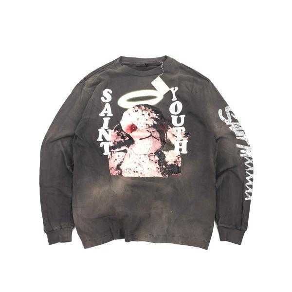 designer fashion hoodie saint michael made old letter lamb angel print long sleeve t-shirt high street loose casual couple sweater, Black
designer fashion hoodie saint michael made old letter lamb angel print long sleeve t-shirt high street loose casual couple sweater, Black