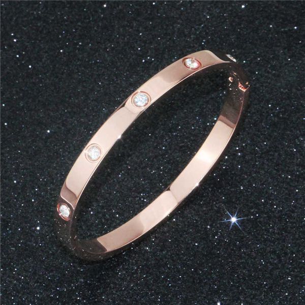 designer bracelet love bangle jewelry fashion diamond inlaid buckle rose gold titanium steel bracelet in vacuum, Black
designer bracelet love bangle jewelry fashion diamond inlaid buckle rose gold titanium steel bracelet in vacuum, Black