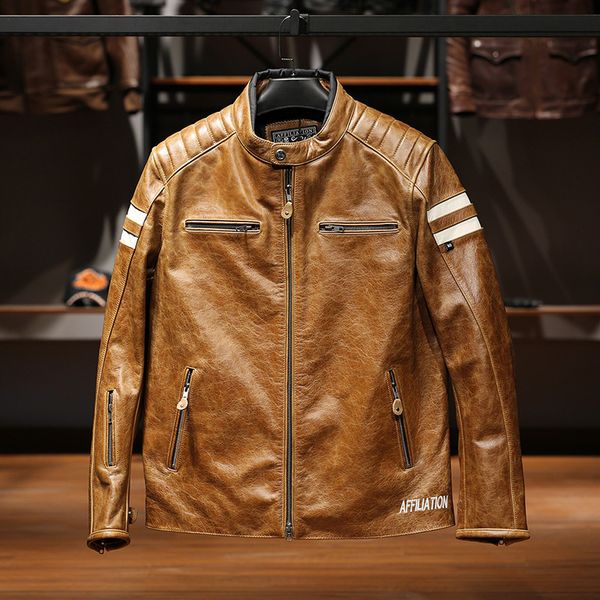 men's leather faux red fashion sports models black blue yellow motorcycle jacket coats contemporary cowhide clothing 230329
men's leather faux red fashion sports models black blue yellow motorcycle jacket coats contemporary cowhide clothing 230329