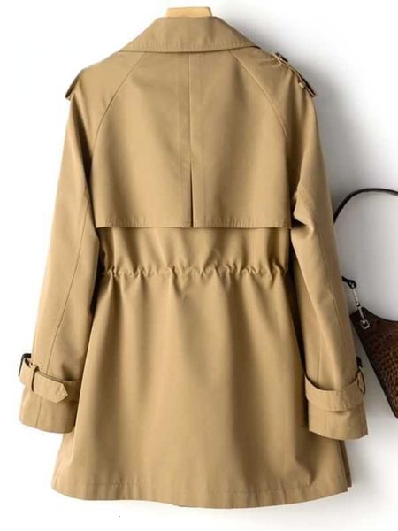 women's trench coats windbreaker medium length versatile 2023 spring and autumn korean waist jacket for women 230329, Tan;black
women's trench coats windbreaker medium length versatile 2023 spring and autumn korean waist jacket for women 230329, Tan;black