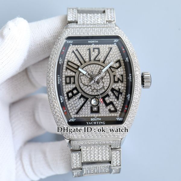 new watch vanguard v45 sc dt miyota automatic mens watch diamond dial diamond bracelet fashion 44mm date gents sport watches 3 colors, Slivery;brown
new watch vanguard v45 sc dt miyota automatic mens watch diamond dial diamond bracelet fashion 44mm date gents sport watches 3 colors, Slivery;brown