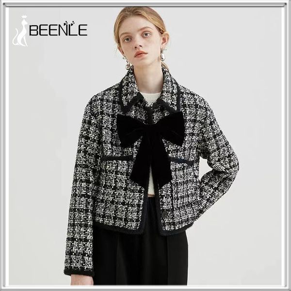 fur beenle tweedowa kurtka damska wiosna 2022 nowy welniany garnitur czarna klapa krotka kurtka w stylu retro luk kurtka warstwa wierz, Black
fur beenle tweedowa kurtka damska wiosna 2022 nowy welniany garnitur czarna klapa krotka kurtka w stylu retro luk kurtka warstwa wierz, Black