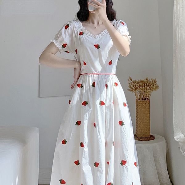 casual dresses summer women white cute midi dress chic v neck sweet embroidery strawberry dress short sleeve girl cotton elegant party dress, Black;gray
casual dresses summer women white cute midi dress chic v neck sweet embroidery strawberry dress short sleeve girl cotton elegant party dress, Black;gray