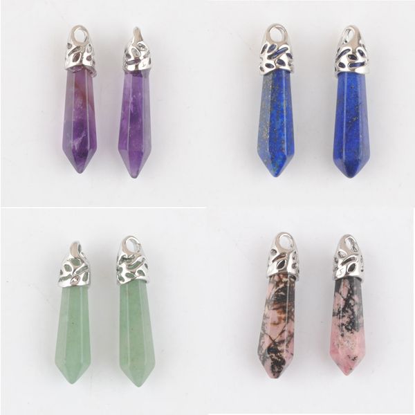 natural blue sand amethyst opal stone pendants hexagonal reiki point pillar shape jewelry making accessories wholesale dbn468, Silver
natural blue sand amethyst opal stone pendants hexagonal reiki point pillar shape jewelry making accessories wholesale dbn468, Silver
